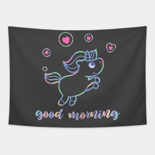 morning unicorn Tapestry