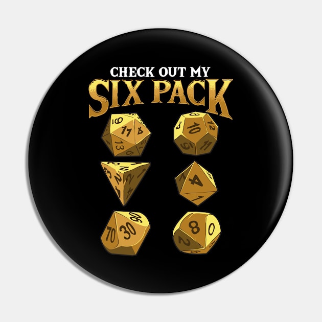 Funny Check Out My Six Pack Dice Pun Pin by theperfectpresents