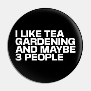 Running on Tea & Gardening Pin