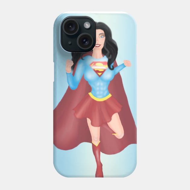 Lois Lane save the world as Superwoman Phone Case by Miss Shorty Arts