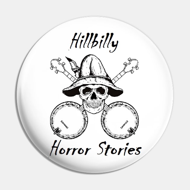 Original Logo Black Pin by Hillbilly Horror Stories