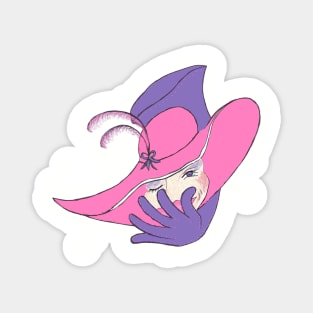 PINK HAT LADY Magnet