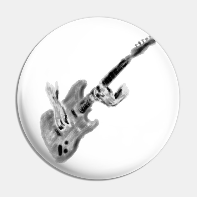 Original Painting Electric Guitar And Hands Electric Guitar