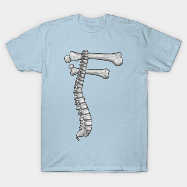 Disover Letter F - Bones - T-Shirt