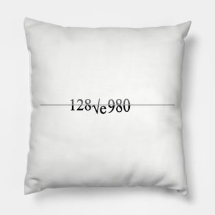 128e980 square root i love you Math Equation Pillow