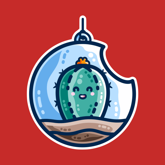 Kawaii Cute Cactus Bauble by freeves