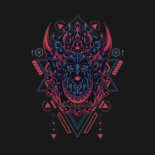 Demon's head 3 - Sacred Geometry T-Shirt