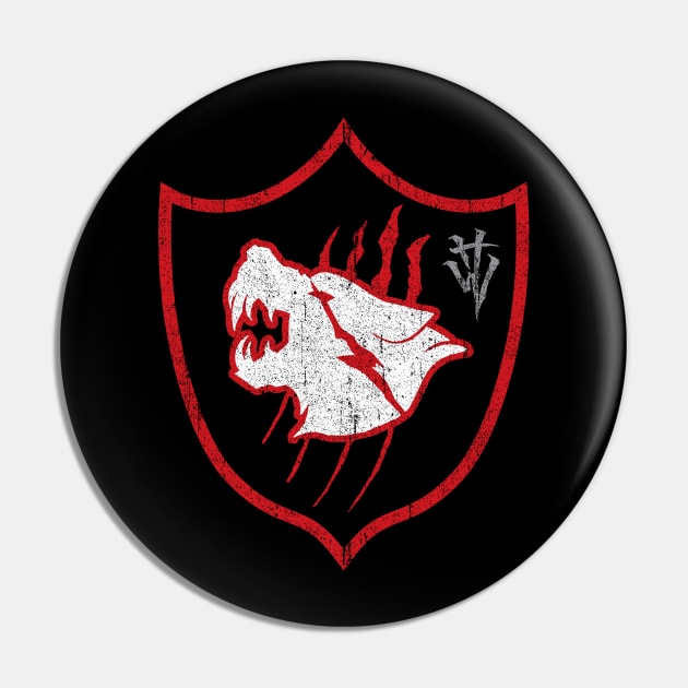 Hound Wolf (Chest Pocket) Pin by huckblade