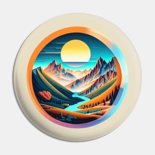 Sunset Serenity Peak Pin