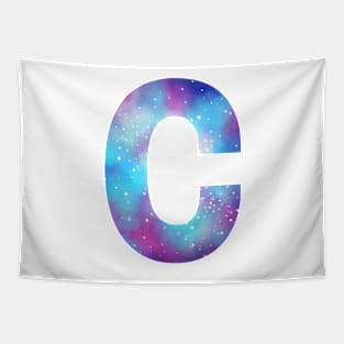 Letter C galaxy Tapestry