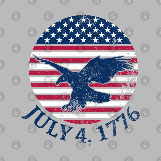 American Flag with Eagle, July 4, 1776 by ObscureDesigns