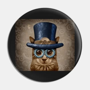 Steam Punk Vintage Cat Pin