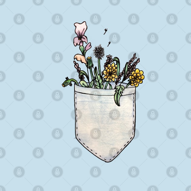 Pocket O' Flowers by DarlenebyDesign