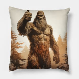 Vintage Bigfoot Sasquatch Yowie Pillow