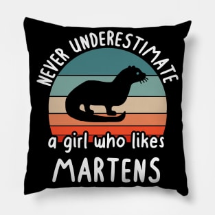 Underestimate girl marten saying gift animal Pillow