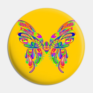 Colorful Butterfly Art Pin