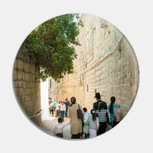 Israel, Jerusalem. Old City Street Pin