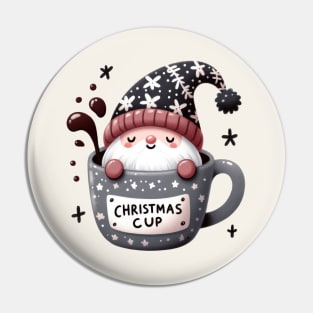 Christmas Cup Cute Gnome Pin