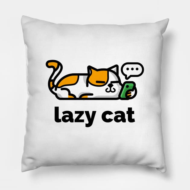 Lazy Cat Pillow by Araf Color