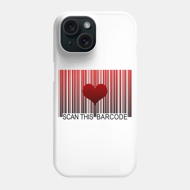 i love you barcode Phone Case by somatosis