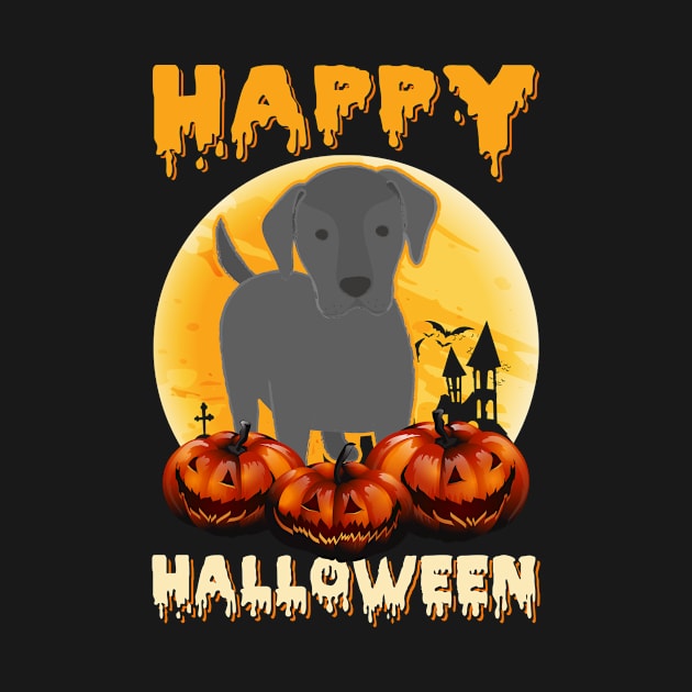 Labrador Halloween Scary Moon Pumpkin Costume by foxmqpo