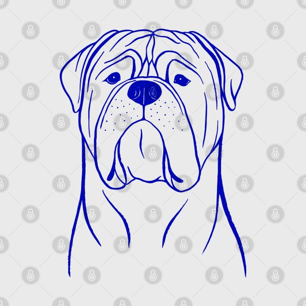 Bullmastiff (Grey and Blue) by illucalliart