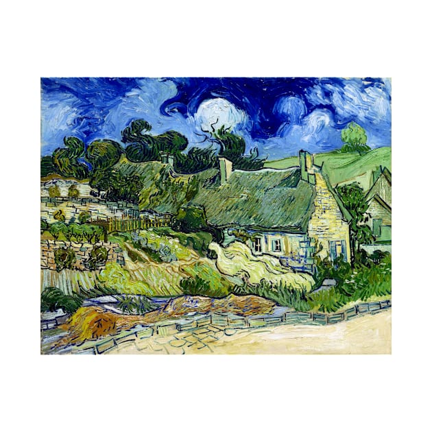 Vincent van Gogh Thatched Cottage at Cordeville by pdpress