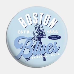 Boston Blues Baseball Pin