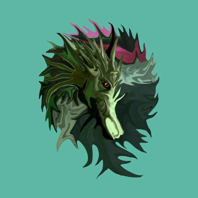 Watermelon Tourmaline Dragon by distortionart