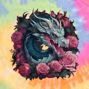 Dragon in a Wreath of Roses T-Shirt