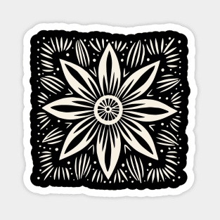 Lino Cut Flower Magnet