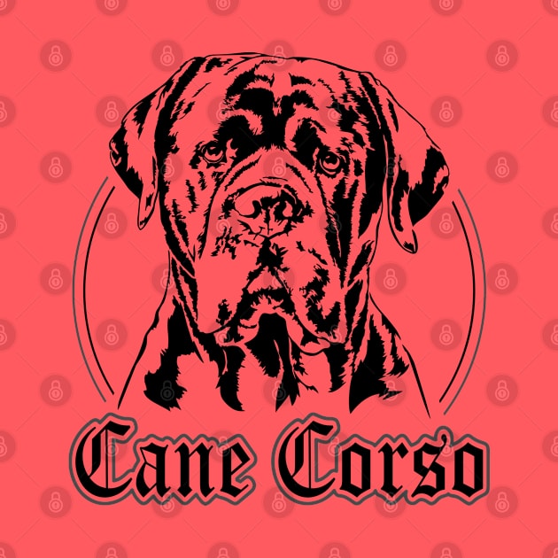 Cane Corso Italiano Dog Portrait by wilsigns