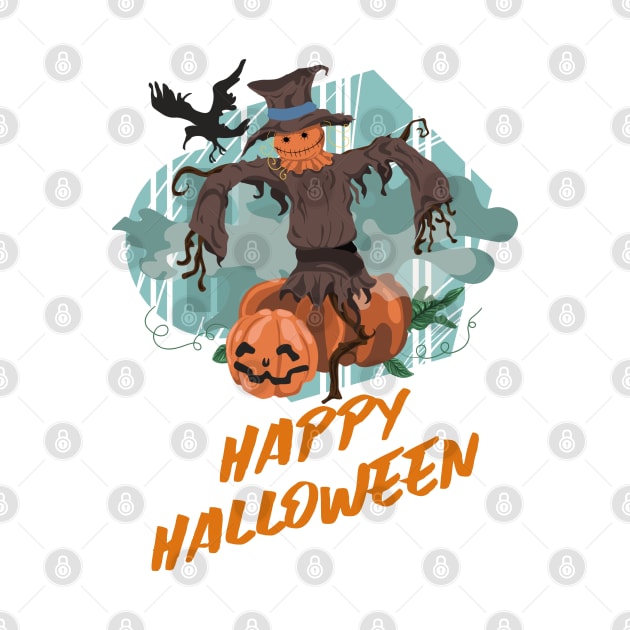 Cool Scarecrow Halloween Design by masksutopia