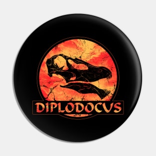 Diplodocus Fossil Skull Pin