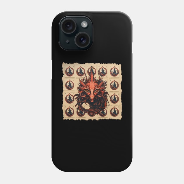 Red Dragon Blotter Phone Case by apsi