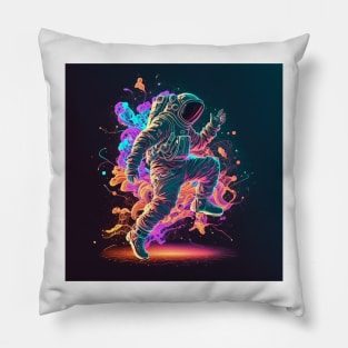 Astronaut dancing in space Pillow