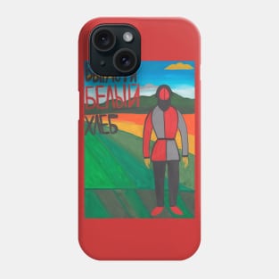 Suprematism man "Grow white bread" Phone Case