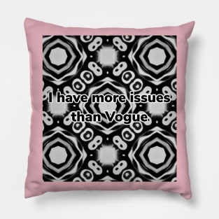 White and black abstract pattern Pillow