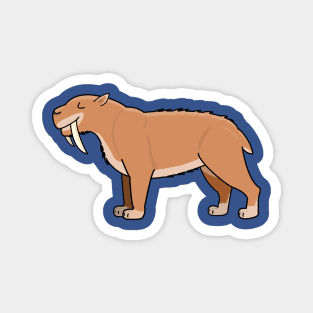 Saber-tooth Tiger - Cute cartoon Smilodon Magnet