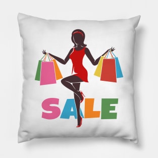 Shopping woman Pillow