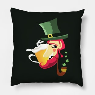 Leprechaun and beer Pillow