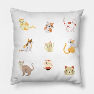 Cute Cats Sticker Pack Pillow