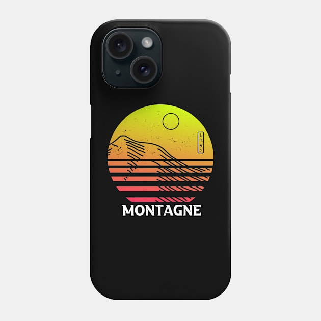 Mountains Vintage Sunset, Montagne Phone Case by TaliDe