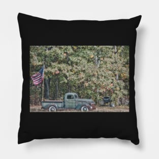 Old Glory Autumn Pillow