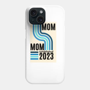 new mom, mom to be  established 2023 , gender reveal baby boy blue Phone Case