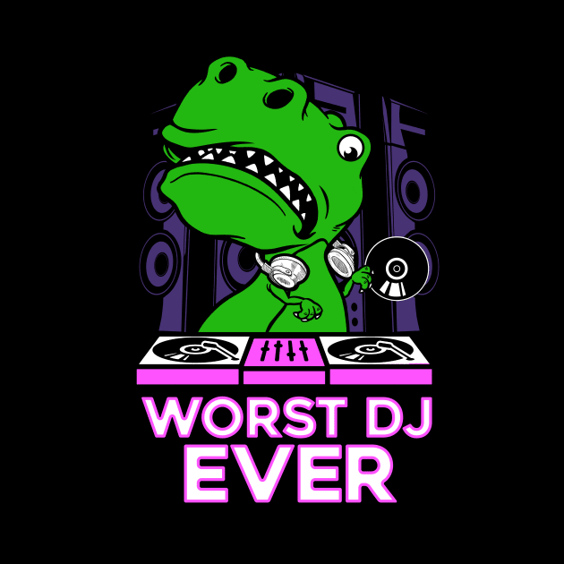 Worst DJ Ever T-Rex Dinosaur by Jonny1223