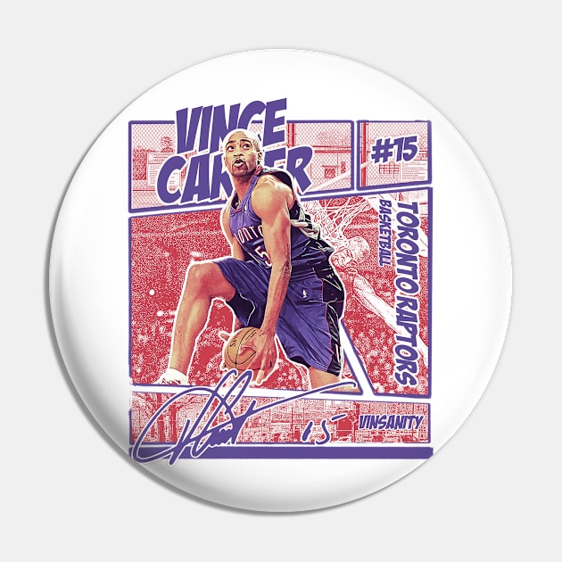 Vince Carter // Retro Classic Comic Pin by Bootlegheavens