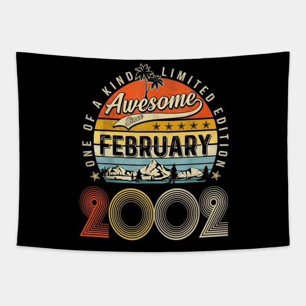 Awesome Since February 2002 Vintage 21st Birthday Tapestry by Centorinoruben.Butterfly