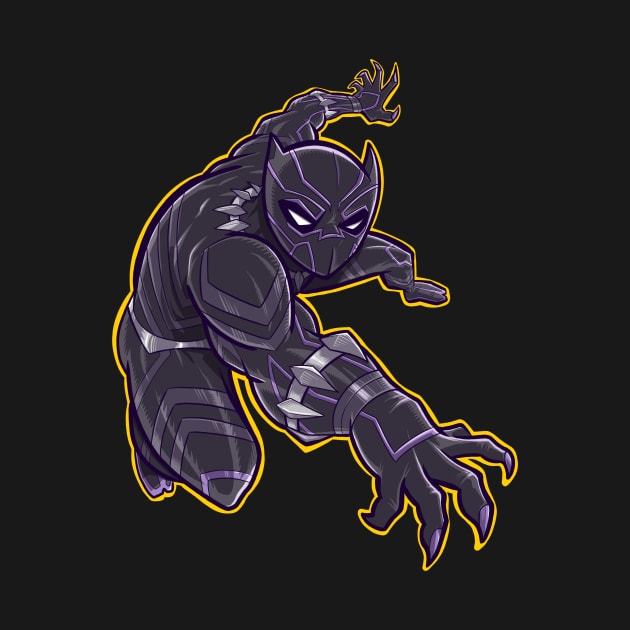 Black Panther by elliotcomicart