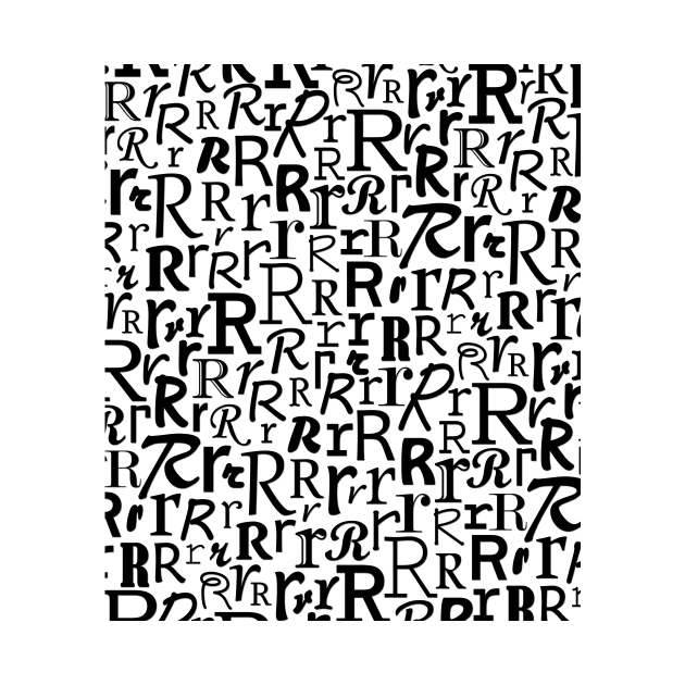 R - Typography (Black) by gillianembers